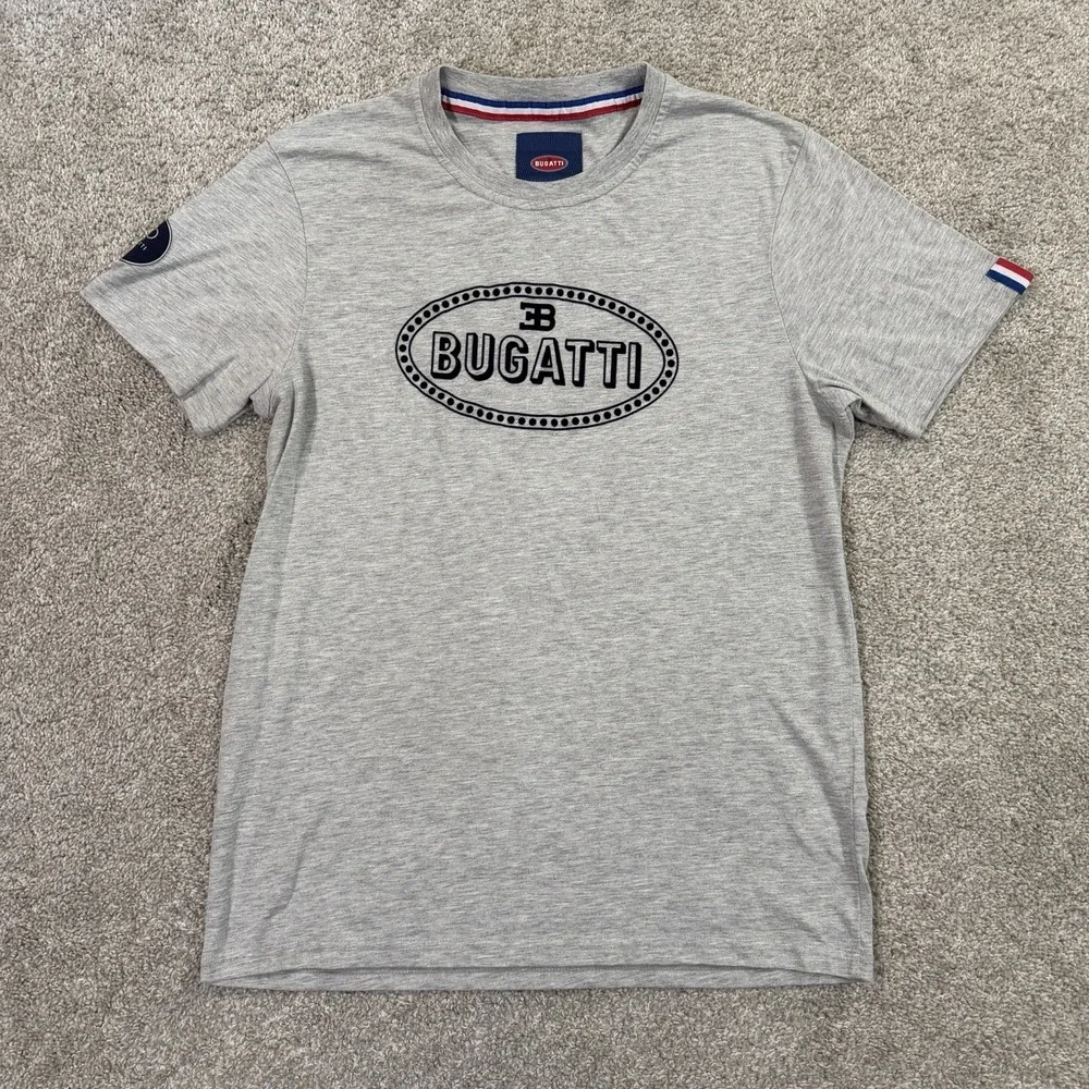 Bugatti 110 Anniversary T Shirt L Macaron Logo Designer Casual Luxury Streetwear - Picture 1 of 10